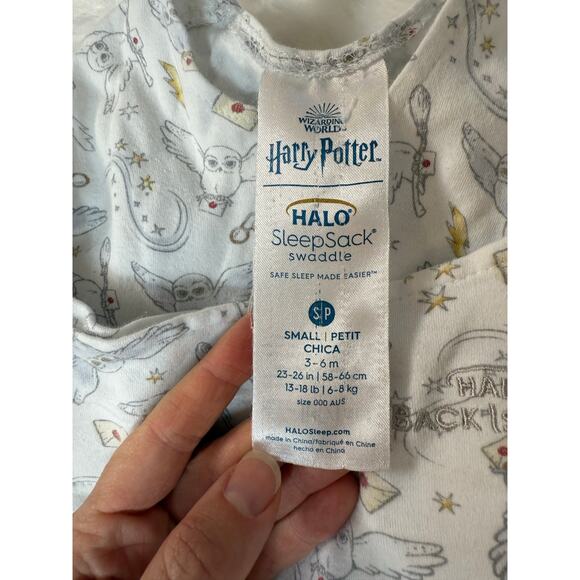 Halo Harry Potter Messenger Hedwig Owl Letters Sleep Sack Baby Swaddle 3-6 M ** - Picture 3 of 6